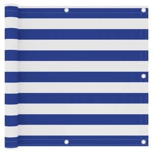 vidaXL, vidaXL Balkon-Sichtschutz Weiß und Blau 90x300 cm Oxford-Gewebe, vidaXL Balkon-Sichtschutz Weiß und Blau 90x300 cm Oxford-Gewebe