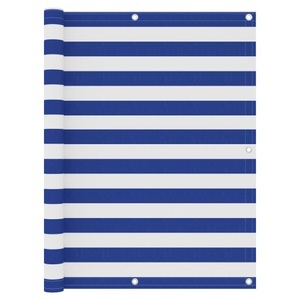 vidaXL, vidaXL Balkon-Sichtschutz Weiß und Blau 120x500 cm Oxford-Gewebe, vidaXL Balkon-Sichtschutz Weiß und Blau 120x500 cm Oxford-Gewebe