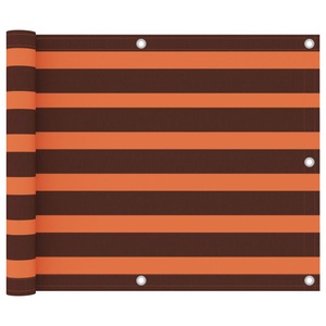 vidaXL, vidaXL Balkon-Sichtschutz Orange und Braun 75x400 cm Oxford-Gewebe