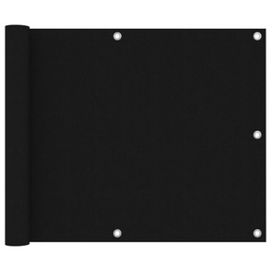 vidaXL, vidaXL Balkon-Sichtschutz Schwarz 75x300 cm Oxford-Gewebe, vidaXL Balkon-Sichtschutz Schwarz 75x300 cm Oxford-Gewebe