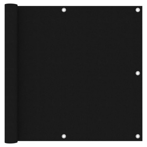 vidaXL, vidaXL Balkon-Sichtschutz Schwarz 90x300 cm Oxford-Gewebe, vidaXL Balkon-Sichtschutz Schwarz 90x300 cm Oxford-Gewebe