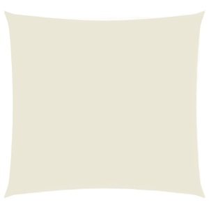 vidaXL, vidaXL Sonnensegel Oxford-Gewebe Quadratisch 5x5 m Cremeweiß