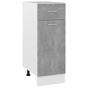 vidaXL, vidaXL Schubunterschrank Betongrau 30x46x81,5 cm Spanplatte, 