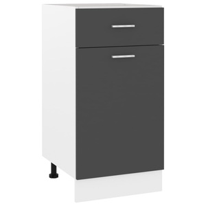 vidaXL, vidaXL Schubunterschrank Grau 40x46x81,5 cm Spanplatte, 