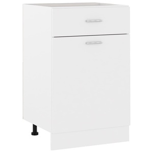 vidaXL, vidaXL Schubunterschrank Weiß 50x46x81,5 cm Spanplatte, vidaXL Schubunterschrank Weiß 50x46x81,5 cm Holzwerkstoff