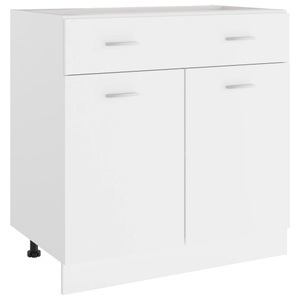 vidaXL, vidaXL Schubunterschrank Weiß 80x46x81,5 cm Spanplatte, vidaXL Schubunterschrank Weiß 80x46x81,5 cm Holzwerkstoff