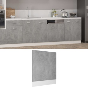 vidaXL, vidaXL Geschirrspülerblende Betongrau 59,5x3x67 cm Spanplatte