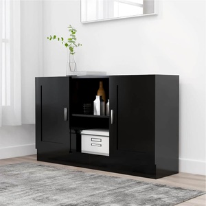 vidaXL, vidaXL Sideboard Schwarz 120x30,5x70 cm Spanplatte