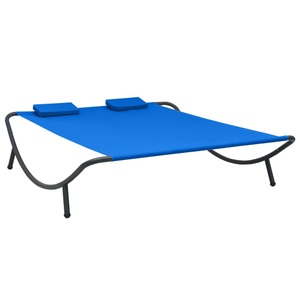 vidaXL, vidaXL Garten-Sonnenliege Stoff Blau, vidaXL Sonnenliege Stoff Blau