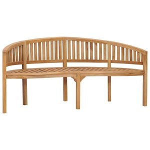 vidaXL, vidaXL Sitzbank in Bananen-Form 180 cm Massivholz Teak