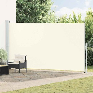 vidaXL, vidaXL Seitenmarkise Ausziehbar 200x500 cm Creme