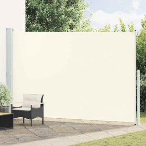 vidaXL, vidaXL Seitenmarkise Ausziehbar 220x500 cm Creme