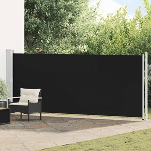 vidaXL Ausziehbare Seitenmarkise 600x160 cm Schwarz