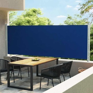 vidaXL, vidaXL Ausziehbare Seitenmarkise 600x160 cm Blau, vidaXL Seitenmarkise Ausziehbar 600x160 cm Blau