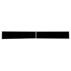 vidaXL, vidaXL Ausziehbare Seitenmarkise 140x1200 cm Schwarz, vidaXL Ausziehbare Seitenmarkise 140x1200 cm Schwarz