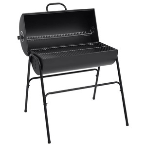 vidaXL, vidaXL Grill mit 2 Grillrosten Schwarz 80x95x90 cm Stahl, vidaXL Grill mit 2 Grillrosten Schwarz 80x95x90 cm Stahl