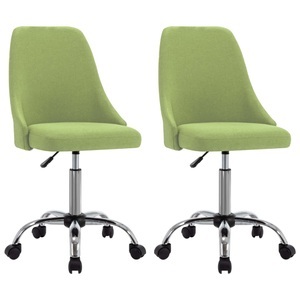 vidaXL, vidaXL Esszimmerstühle 2 Stk. Grün Stoff, 