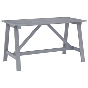 vidaXL, vidaXL Garten-Esstisch Grau 140x70x73,5 cm Akazie Massivholz, 