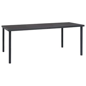 vidaXL, vidaXL Outdoor-Esstisch Anthrazit 190x90x74 cm Stahl, vidaXL Outdoor-Esstisch Anthrazit 190x90x74 cm Stahl