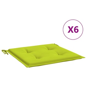 vidaXL, vidaXL Gartenstuhl-Sitzkissen 6 Stk. Hellgrün 40x40x4 cm Stoff, vidaXL Gartenstuhl-Kissen 6 Stk. Hellgrün 40x40x3 cm Oxford-Gewebe