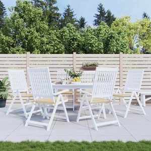 vidaXL, vidaXL Gartenstuhl-Sitzkissen 6 Stk. Beige 50x50x4 cm Stoff, vidaXL Gartenstuhl-Kissen 6 Stk. Beige 50x50x3 cm Oxford-Gewebe