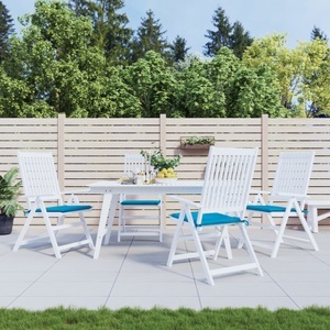 vidaXL, vidaXL Gartenstuhl-Sitzkissen 4 Stk. Blau 50x50x4 cm Stoff, vidaXL Gartenstuhl-Kissen 4 Stk. Blau 50x50x3 cm Oxford-Gewebe