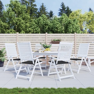 vidaXL, vidaXL Gartenstuhl-Sitzkissen 6 Stk. Schwarz 50x50x4 cm Stoff, 