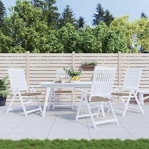 vidaXL, vidaXL Gartenstuhl-Sitzkissen 4 Stk. Taupe 50x50x4 cm Stoff, vidaXL Gartenstuhl-Kissen 4 Stk. Taupe 50x50x3 cm Oxford-Gewebe