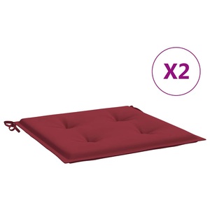 vidaXL, vidaXL Gartenstuhl-Sitzkissen 2 Stk. Weinrot 50x50x4 cm Stoff, vidaXL Gartenstuhl-Kissen 2 Stk. Weinrot 50x50x3 cm Oxford-Gewebe