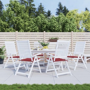 vidaXL, vidaXL Gartenstuhl-Sitzkissen 6 Stk. Weinrot 50x50x4 cm Stoff, 