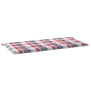 vidaXL, vidaXL Gartenbank-Auflage Rotes Karomuster 100x50x4 cm Stoff