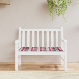 vidaXL, vidaXL Gartenbank-Auflage Rotes Karomuster 100x50x4 cm Stoff