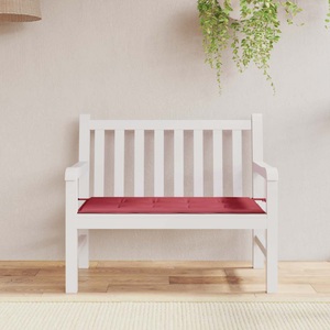 vidaXL, vidaXL Gartenbank-Auflage Weinrot 120x50x4 cm Stoff, vidaXL Gartenbank-Auflage Weinrot 120x50x3 cm Oxford-Gewebe