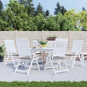 vidaXL, vidaXL Gartenstuhl-Sitzkissen 6 Stk. Grau 40x40x4 cm Stoff, vidaXL Gartenstuhl-Kissen 6 Stk. Grau 40x40x3 cm Oxford-Gewebe