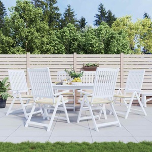 vidaXL, vidaXL Gartenstuhl-Sitzkissen 6 Stk. Creme 40x40x4 cm Stoff, vidaXL Gartenstuhl-Kissen 6 Stk. Creme 40x40x3 cm Oxford-Gewebe