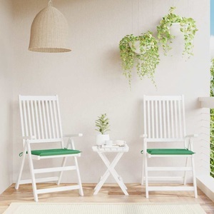 vidaXL, vidaXL Gartenstuhl-Sitzkissen 2 Stk. Grün 40x40x4 cm Stoff, vidaXL Gartenstuhl-Kissen 2 Stk. Grün 40x40x3 cm Oxford-Gewebe