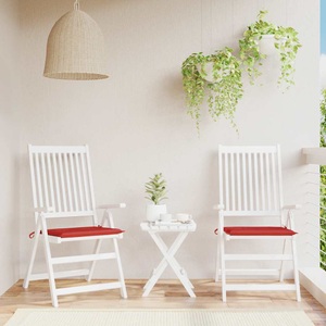 vidaXL, vidaXL Gartenstuhl-Sitzkissen 2 Stk. Rot 40x40x4 cm Stoff, vidaXL Gartenstuhl-Kissen 2 Stk. Rot 40x40x3 cm Oxford-Gewebe