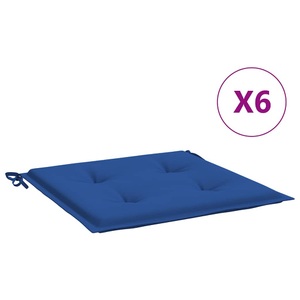 vidaXL, vidaXL Gartenstuhl-Sitzkissen 6 Stk. Königsblau 40x40x4 cm Stoff, vidaXL Gartenstuhl-Kissen 6 Stk. Königsblau 40x40x3 cm Oxford-Gewebe