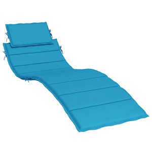 vidaXL, vidaXL Sonnenliegen-Auflage Blau 186x58x4 cm, vidaXL Sonnenliegen-Auflage Blau 186x58x3 cm Oxford-Gewebe
