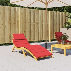 vidaXL, vidaXL Sonnenliegen-Auflage Rot 186x58x4 cm, vidaXL Sonnenliegen-Auflage Rot 186x58x3 cm Oxford-Gewebe