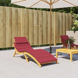 vidaXL, vidaXL Sonnenliegen-Auflage Weinrot 186x58x4 cm, vidaXL Sonnenliegen-Auflage Weinrot 186x58x3 cm Oxford-Gewebe