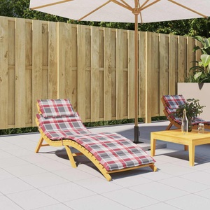 vidaXL, vidaXL Sonnenliegen-Auflage Rot Karomuster 186x58x4 cm, vidaXL Sonnenliegen-Auflage Rot Karomuster 186x58x3 cm Oxford-Gewebe