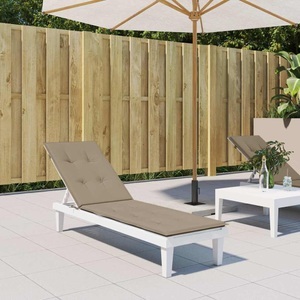 vidaXL, vidaXL Liegestuhl-Auflage Taupe (75+105)x50x4 cm, vidaXL Liegestuhl-Auflage Taupe (75+105)x50x3 cm