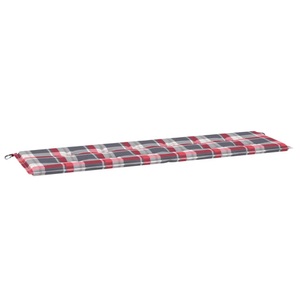 vidaXL, vidaXL Gartenbank-Auflage Rotes Karomuster 180x50x4 cm Stoff