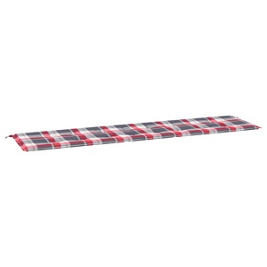 vidaXL Gartenbank-Auflage Rotes Karomuster 200x50x4 cm Stoff