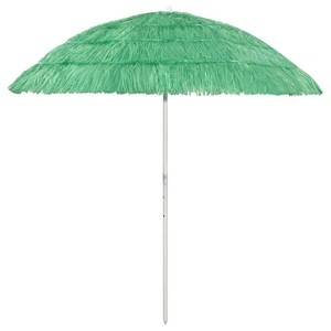 vidaXL, vidaXL Strandschirm Grün 240 cm, vidaXL Sonnenschirm Hawaii Grün 240 cm