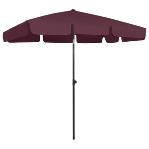 vidaXL, vidaXL Strandschirm Bordeauxrot 200x125 cm, vidaXL Strandschirm Bordeauxrot 200x125 cm