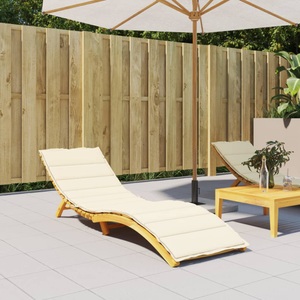 vidaXL, vidaXL Sonnenliegen-Auflage Creme 200x50x4 cm Stoff, vidaXL Sonnenliegen-Auflage Creme 200x50x3 cm Oxford-Gewebe