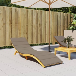 vidaXL, vidaXL Sonnenliegen-Auflage Taupe 200x60x4 cm Stoff, vidaXL Sonnenliegen-Auflage Taupe 200x60x3 cm Oxford-Gewebe