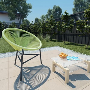 vidaXL, vidaXL Garten-Acapulco-Stuhl Poly-Rattan Grün, vidaXL Acapulco-Gartenstuhl Poly Rattan Grün